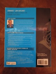 Emanuel Law Outlines Ser.: Emanuel Law Outlines for Criminal Law by Steven L….