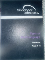WoodCock Johnson Test Of Oral Language Test Booklet In A Pack Of 25 Protocols