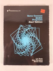 Some Common BASIC Programs Atari Edition ~ Osborne / McGraw-Hil 1981 PB