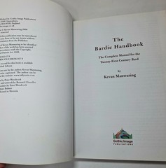 The Bardic Handbook – Kevan Manwaring – 2006 Gothic Image 1st Ed – Bard Manual