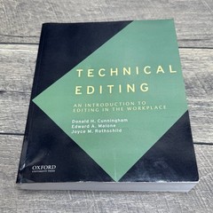 Technical Editing Cunningham Malone Rothschild 2020 Oxford University Press