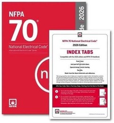 NFPA 70, National Electrical Code 2026 Edition + Index tab Papeback USA STOCK