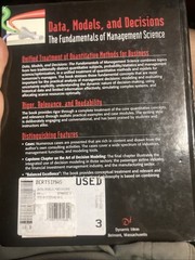 Data, Models, and Decisions: The Fundamentals of Management Science 2004 HC