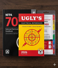NFPA 70 2026 Handbook Hardcover Ugly’s Ref Spiral + Index TAB 2026 Cambo 3 book