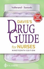 Davis’s Drug Guide for – Paperback, by Vallerand April Hazard; – Very Good j