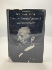 Essays In Psychical Research William James Harvard HC DJ Black 1986 USA