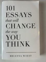 101 Essays That Will Change The Way You Think by Brianna Wiest Paperback Book