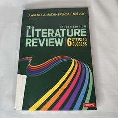 The Literature Review 4th Edition Machi McEvoy 2022 Corwin Paperback
