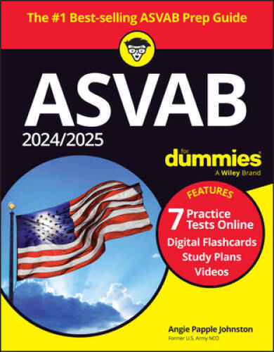 20242025 ASVAB For Dummies ( 7 Practice Tests, Flashcards, Videos – GOOD