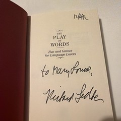 Play of Words : Fun and Games for Language Lovers by Richard Lederer (SIGNED)
