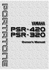 Yamaha PSR-320 PSR-420 Instruction Manual: 74 Pages & Protective Covers!