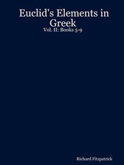 Euclid’s Elements in Greek : Books 5-9, Paperback by Fitzpatrick, Richard, Li…