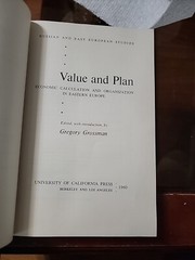 Value and Plan: Economic Calculation and 1st Edition 1960 Eastern Europe Grego