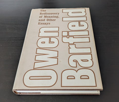 The Rediscovery of Meaning and Other Essays by Owen Barfield (1977, Hardcover)