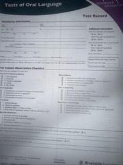 WoodCock Johnson Test Of Oral Language Test Booklet In A Pack Of 25 Protocols