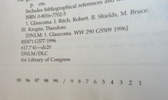 1995 The Glaucomas Basic Sciences Volume 1 Ritch HC 1st Printing 2nd Edition