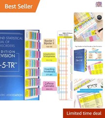 DSM-5-TR 2022 Tab Set – Full Color, Laminated & Easy to Apply, 80 Tabs