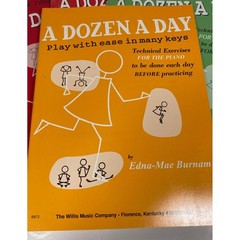 A Dozen A Day Piano Technical Exercises Edna-Mae Burnam Books 1 3 4 Lot of 6