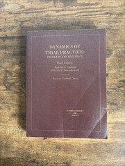 American Casebook Series and Other Coursebooks: Dynamics of Trial Practice :…